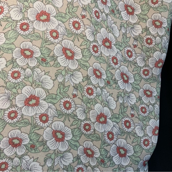 POL Delicate Floral Print Cottagecore Long Sleeve Sheer Dress, size L - Picture 8 of 12